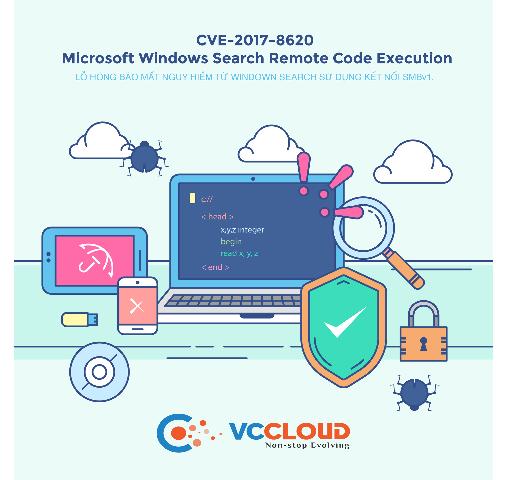 Cảnh báo CVE-2017-8620 Microsoft Windows Search Remote Code Execution.