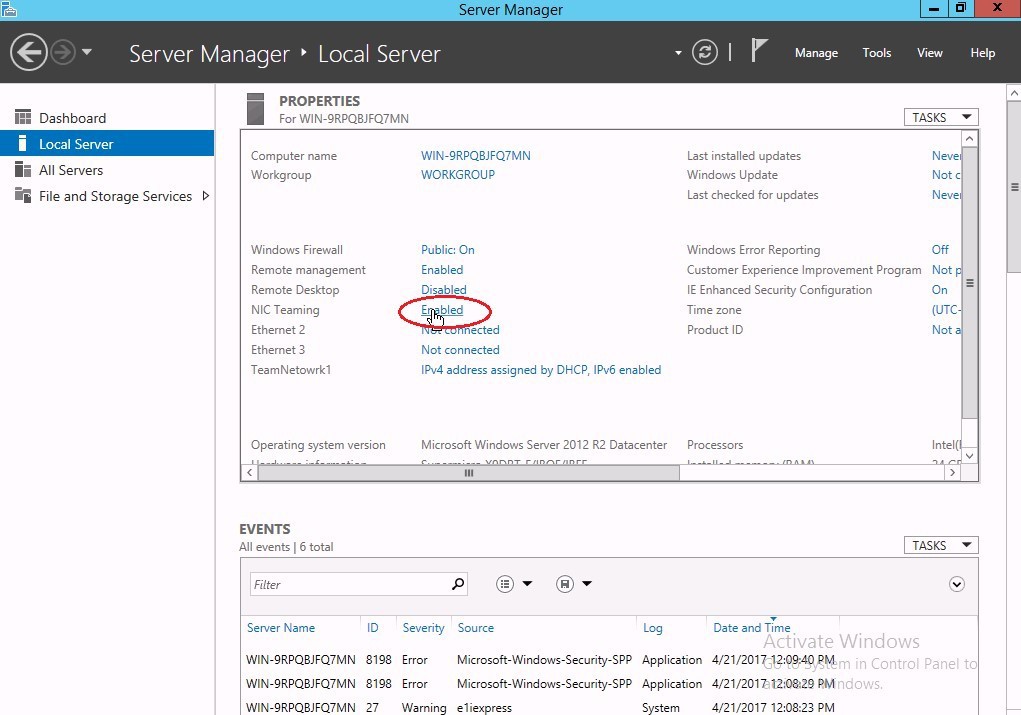 Cấu hình NIC Teaming và VLAN ID trên Window Server