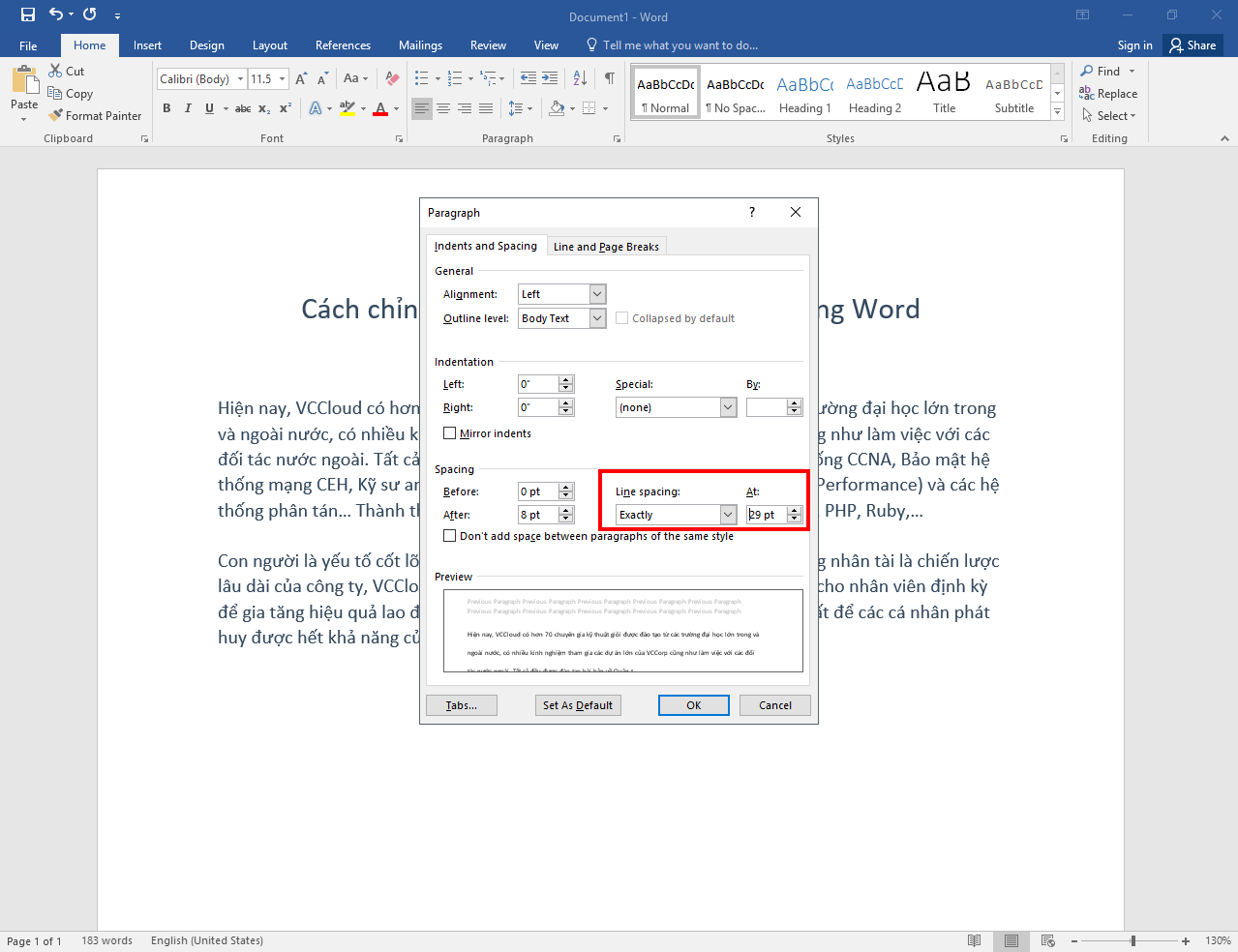 Cách chỉnh khoảng cách dòng trong Word - Ảnh 4. Cách chỉnh khoảng cách dòng trong Word - Ảnh 4.