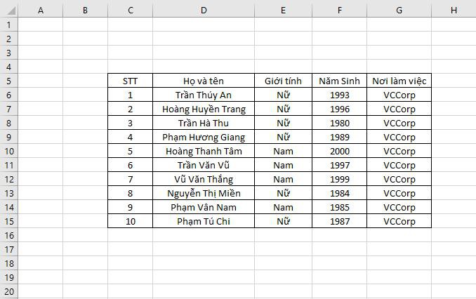 Cách chèn thêm nhiều dòng (hàng), nhiều cột trong mọi phiên bản excel - Ảnh 1. Cách chèn thêm nhiều dòng (hàng), nhiều cột trong mọi phiên bản excel - Ảnh 1.