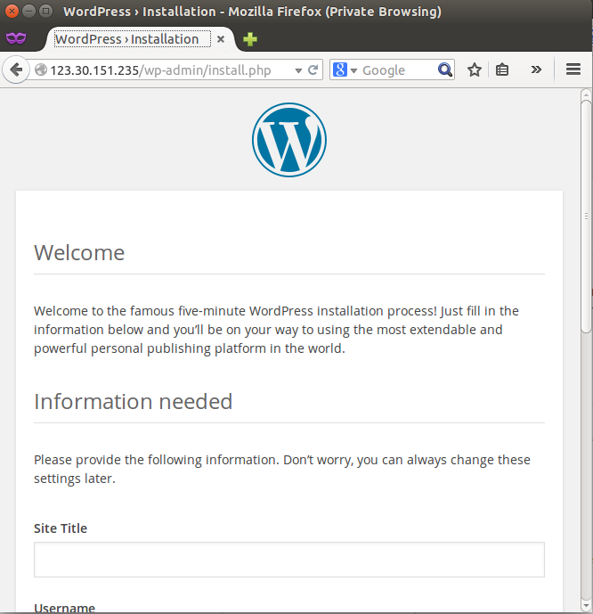 Hướng dẫn cài đặt WordPress trên Ubuntu 12.04 - Ảnh 1.