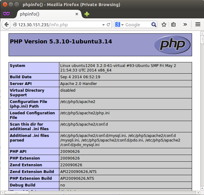 Cấu hình Apache, MySQL, PHP (LAMP) trên Ubuntu 12.04 - Ảnh 1.