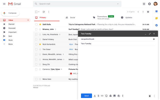 [Google I/O 2018] Google trang bị tính năng Smart Compose cho Gmail, sử dụng AI giúp người dùng soạn mail trong một nốt nhạc - Ảnh 1.