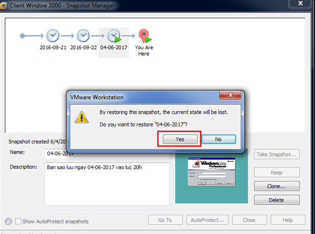 Hướng dẫn sử dụng snapshot cơ bản trong VMware - Ảnh 7.