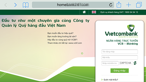 Trang web giả mạo ngân hàng Vietcombank đánh cắp tài khoản người dùng - Ảnh 1.