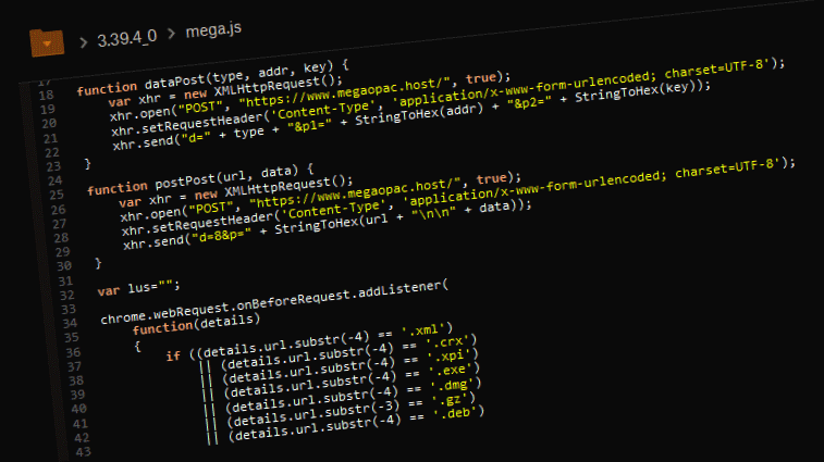 Tiện ích mở rộng MEGA.nz Chrome đánh cắp passwords và cryptocurrency private keys của người dùng