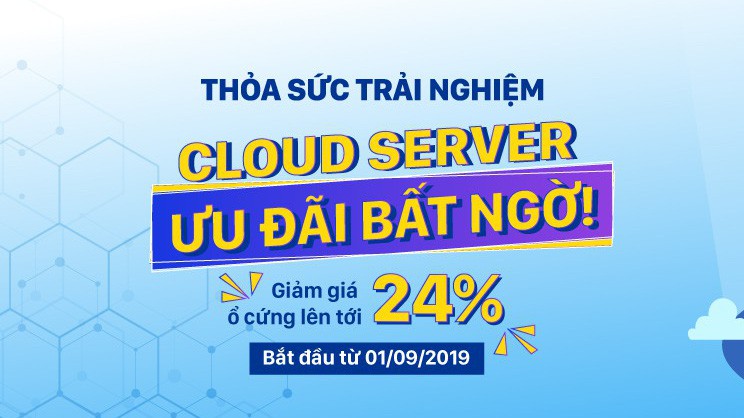 Bizfly Cloud áp dụng bảng giá cước dịch vụ Cloud Server mới từ 1/9/2019