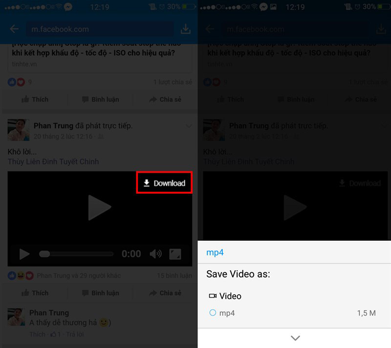 Cach-tai-video-tu-Facebook-ve-dien-thoai 9