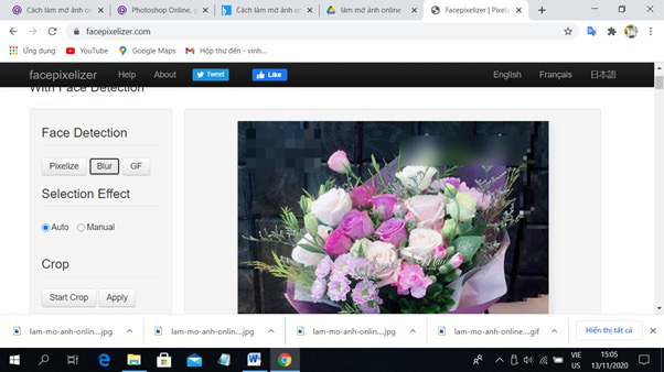 làm mờ ảnh online bằng face dễ dàng