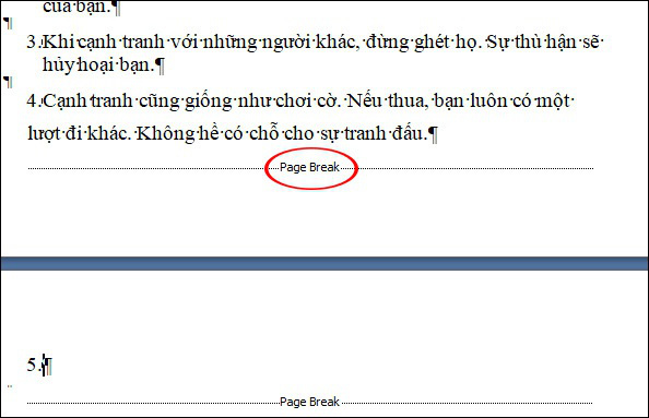 Cách xóa trang trắng trong Word do Section Break gây ra