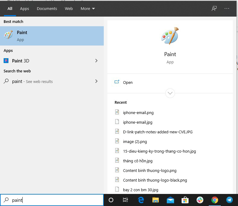 phần mềm cắt ảnh Paint 