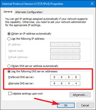 Hướng dẫn đổi DNS Google cho Windows 10, 7, 8 - Ảnh 5. Hướng dẫn đổi DNS Google cho Windows 10, 7, 8 - Ảnh 5.