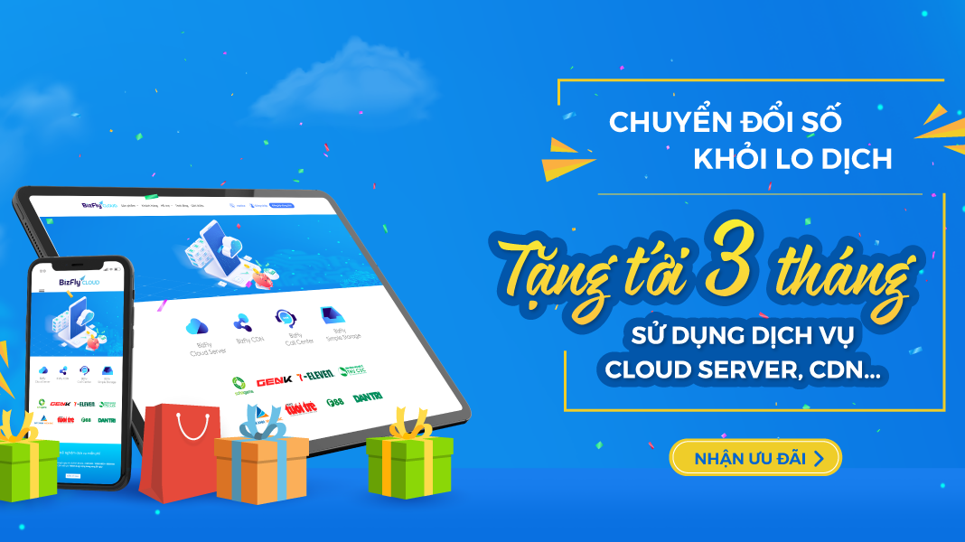 Bizfly Cloud triển khai CTKM Tháng 8 - Chuyển đổi số, khỏi lo dịch