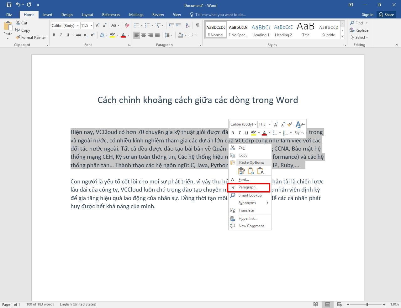 Cách chỉnh khoảng cách dòng trong Word 2003, 2007, 2010, 2013, 2016 chuẩn nhất - Ảnh 3.