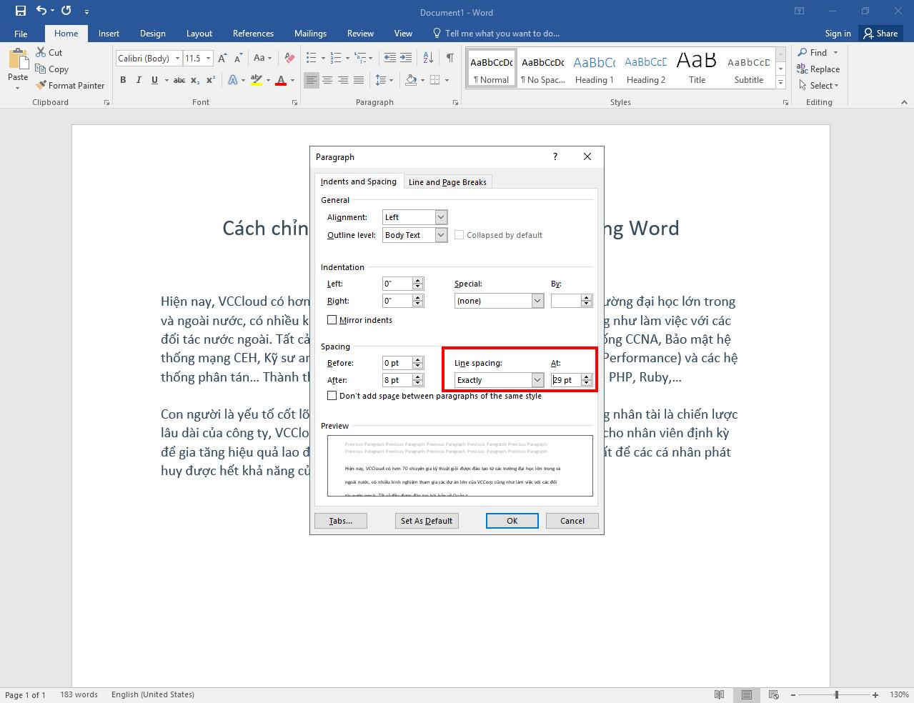 Cách chỉnh khoảng cách dòng trong Word 2003, 2007, 2010, 2013, 2016 chuẩn nhất - Ảnh 5.