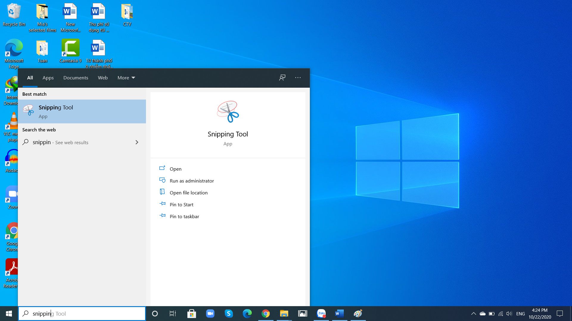 Cách chụp ảnh màn hình máy tính bằng Snipping Tool