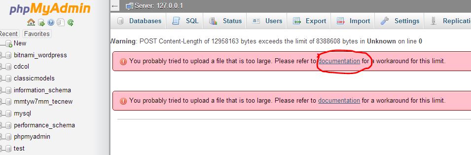 Cách tăng giới hạn dung lượng file upload/import trên phpMyAdmin - Ảnh 1.