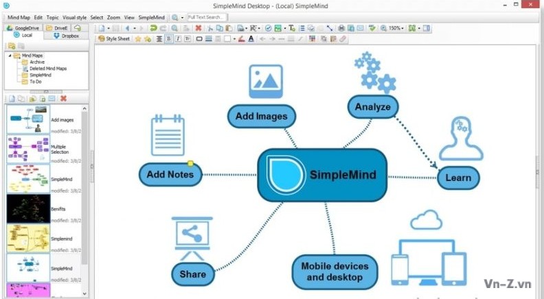 Phần mềm vẽ sơ đồ tư duy SimpleMind Desktop