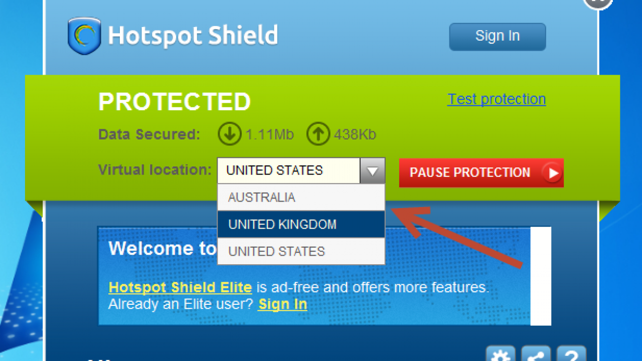 phần mềm Fake IP miễn phí  Hotspot Shield