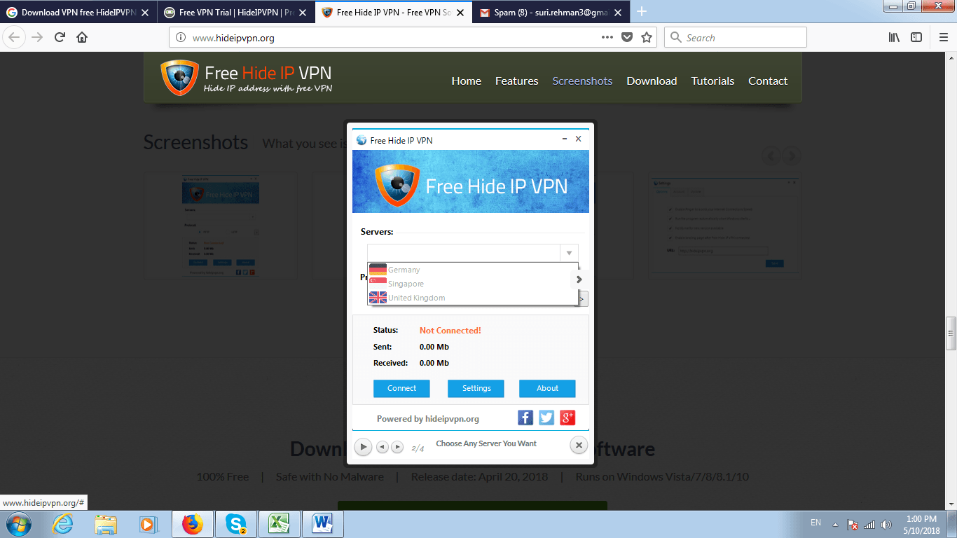 Phần mềm Fake IP Free Hide IP