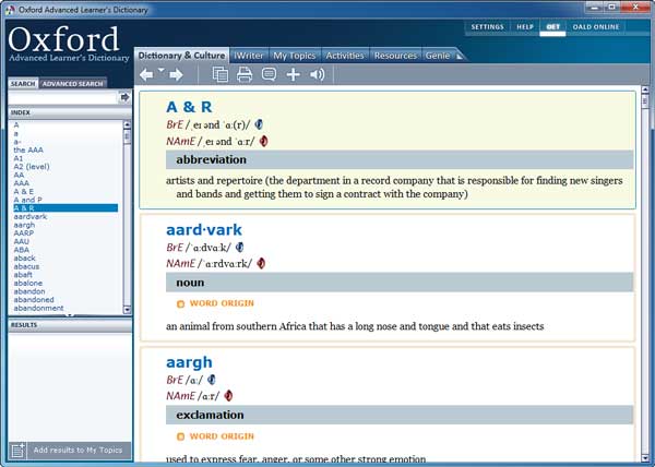 phần mềm dịch tiếng anh Oxford Dictionary