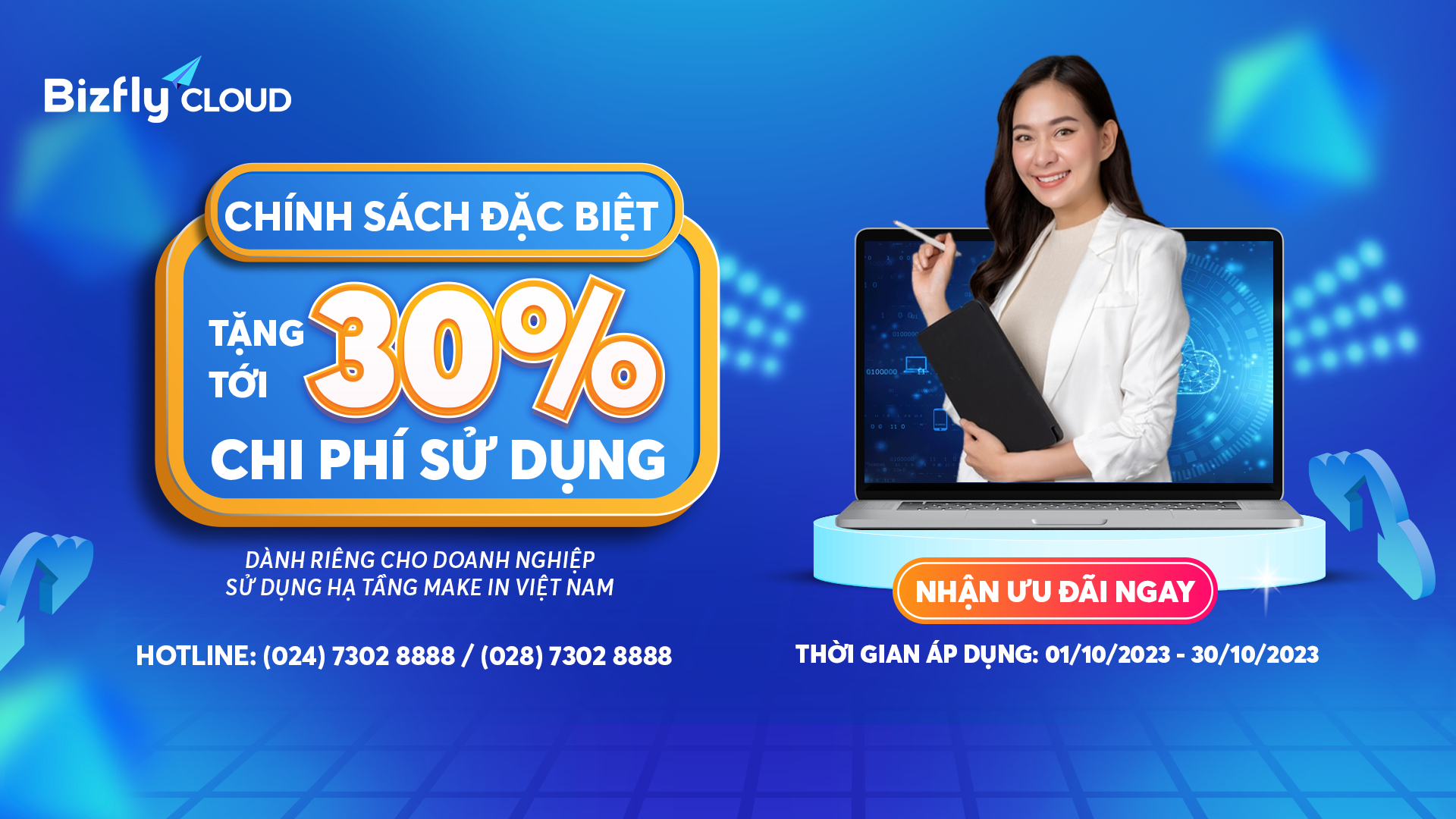 Tặng tới 30% chi phí sử dụng dịch vụ cho doanh nghiệp sử dụng hạ tầng Make in VietNam