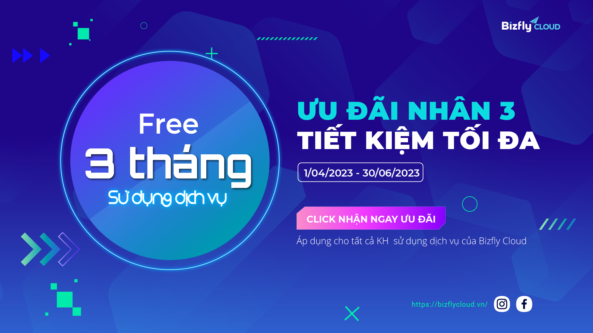 ƯU ĐÃI NHÂN 3 TIẾT KIỆM TỐI ĐA: Tặng tới 03 tháng MIỄN PHÍ sử dụng Cloud Server, K8s, CDN, Call Center, LMS...