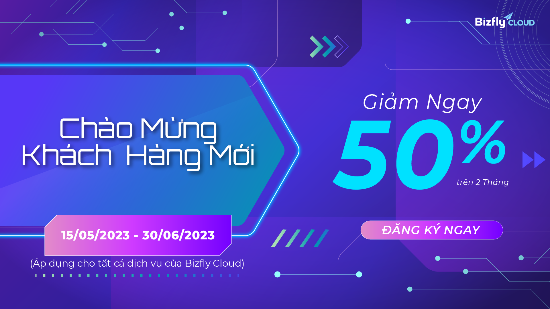 SALE bùng nổ - Chiết khấu 50% cho khách hàng sử dụng dịch vụ của Bizfly Cloud
