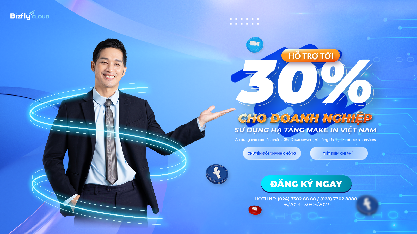 Cơn lốc ưu đãi tháng 6 - Hỗ trợ tới 30% chi phí cho doanh nghiệp sử dụng hạ tầng Make in VietNam