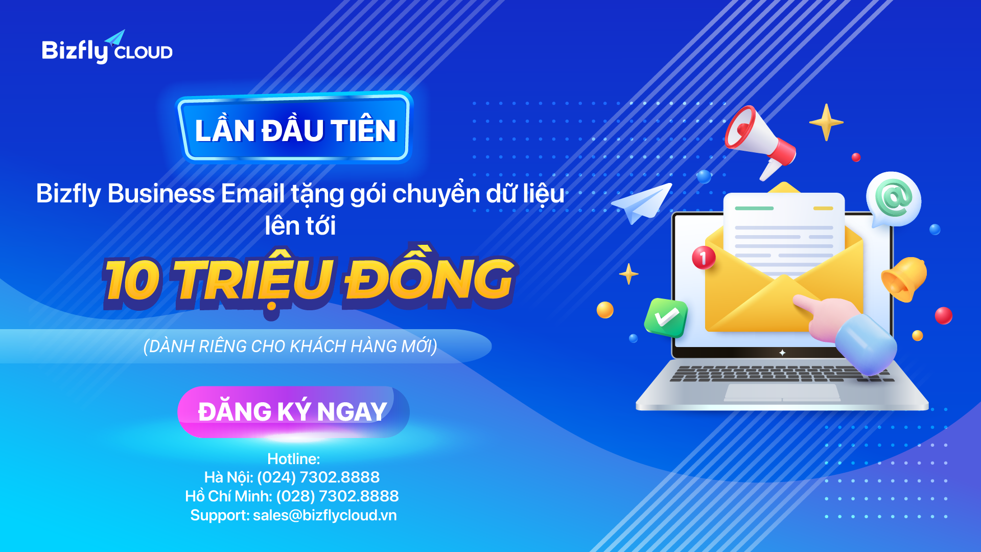 Bizfly Business Email tặng gói chuyển dữ liệu lên tới 10 triệu đồng