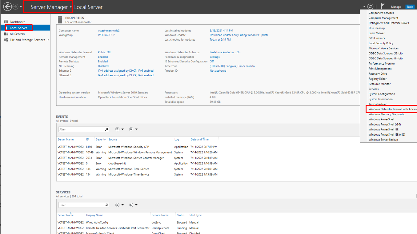 Hướng dẫn mở cổng (Open Port) trên Windows Server
