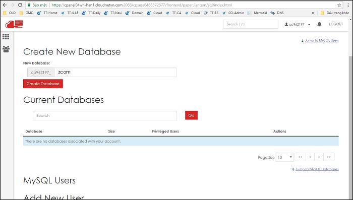 Hướng dẫn cách tạo Database trên Host sử dụng cPanel