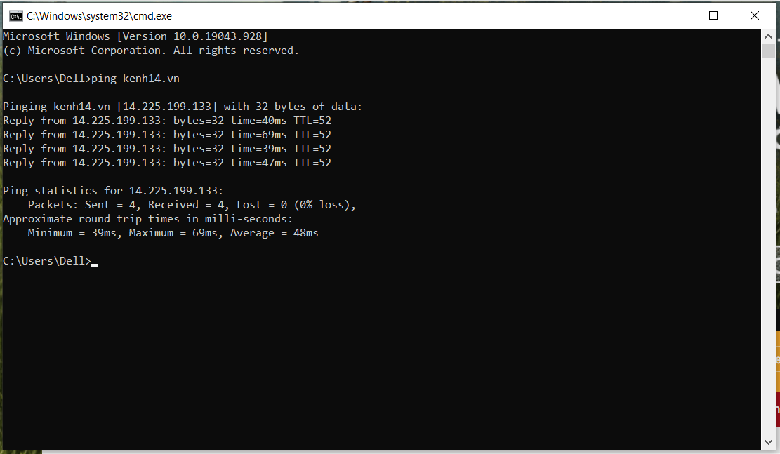 Cách check IP của website bằng lệnh Ping Cách check IP của website bằng lệnh Ping