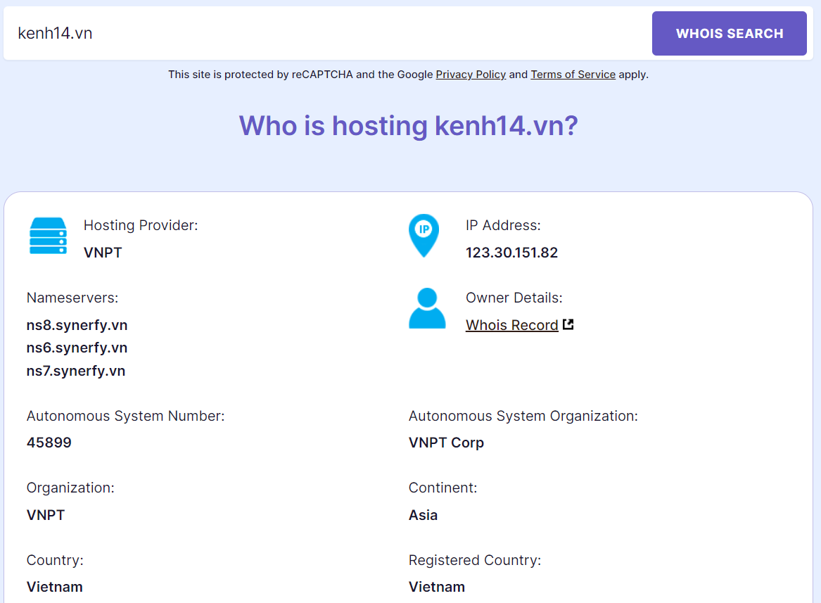 Check IP website bằng whoishostingthis.com Check IP website bằng whoishostingthis.com