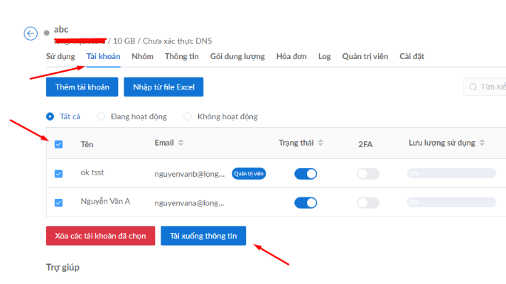 Hướng Dẫn Export Tài Khoản Mail Từ Domain Của Bizfly Cloud