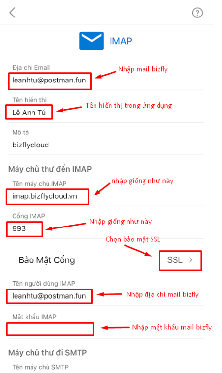 Hướng dẫn cấu hình tài khoản mail Bizfly Cloud vào Outlook trên iPhone - Ảnh 5.