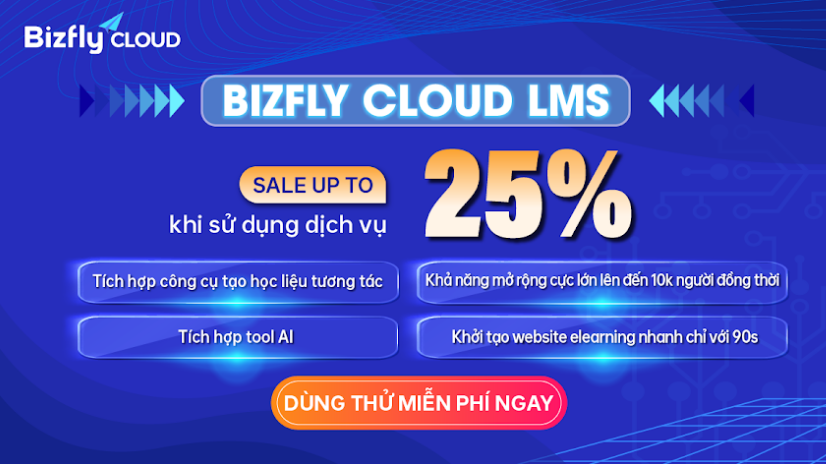 Bizfly Cloud LMS tặng đến 25% chi phí sử dụng dịch vụ