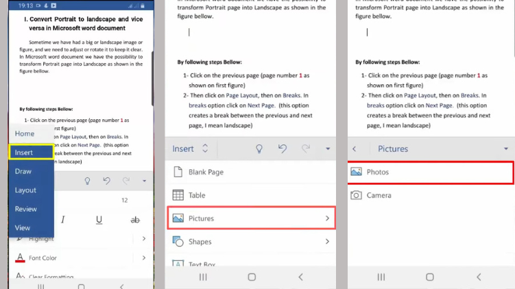 Cách chèn ảnh vào Word trên điện thoại Android, iPhone đơn giản nhất