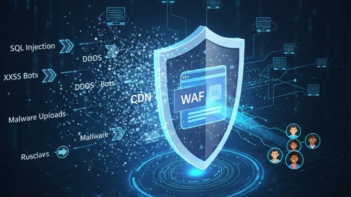 Web Application Firewall (WAF) tích hợp CDN bảo vệ website khỏi mọi mối đe dọa tấn công như thế nào?