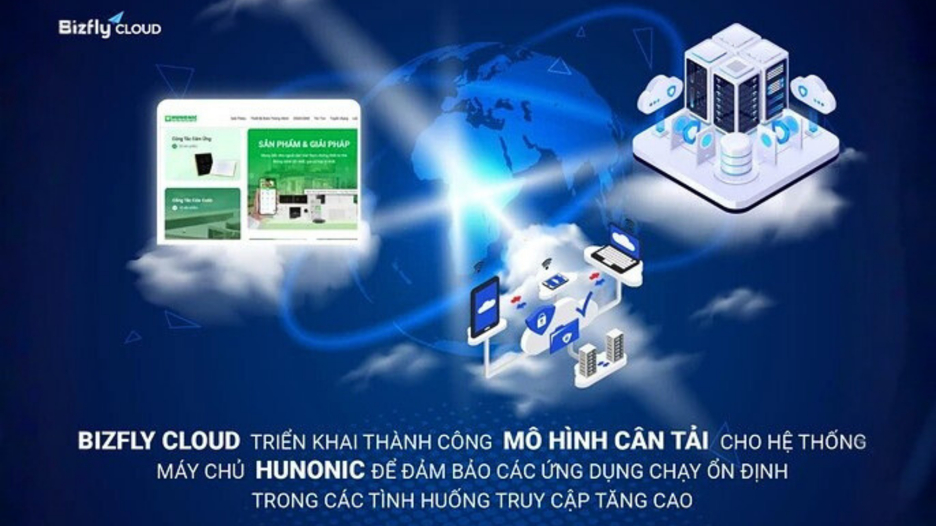 Bizfly Cloud triển khai thành công mô hình cân tải cho hệ thống máy chủ Hunonic