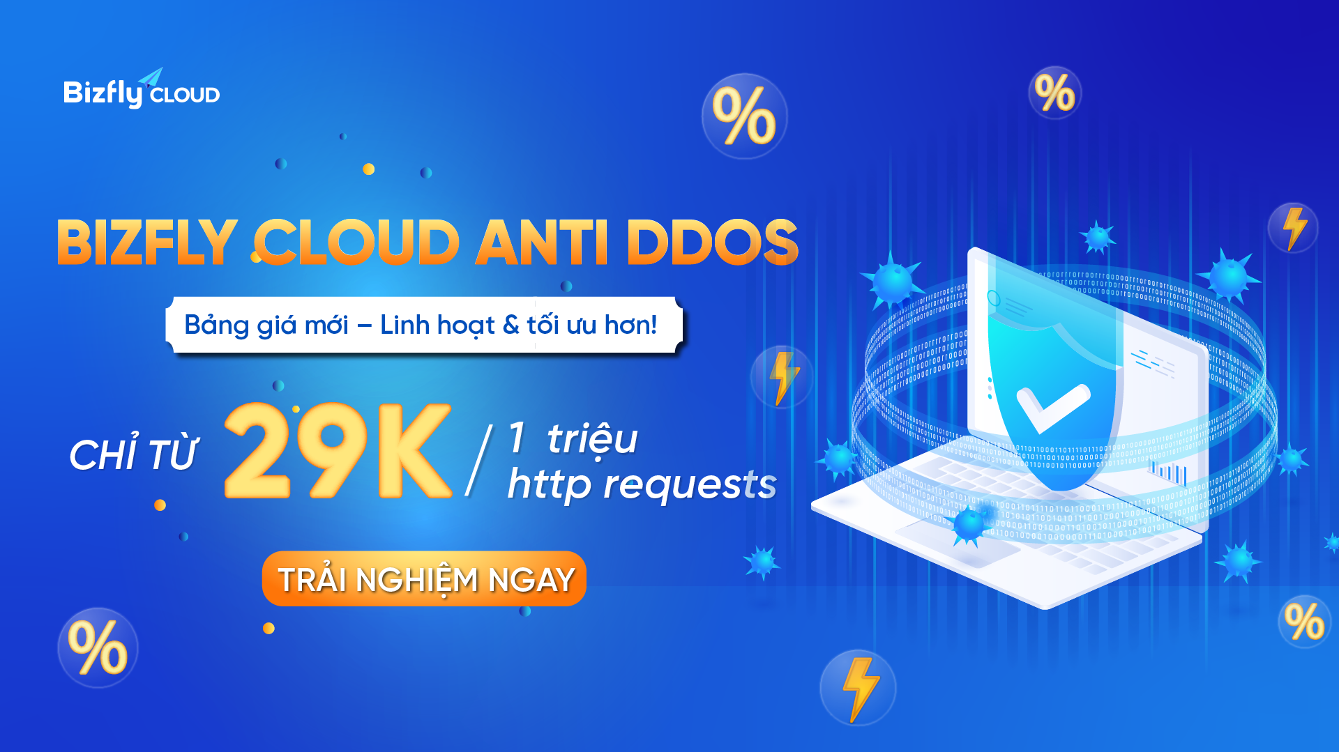 Cập nhật bảng giá mới dịch vụ Bizfly Cloud Anti DDoS – Linh hoạt & tối ưu hơn