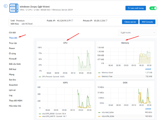 Hướng dẫn kiểm tra CPU, Ram, Disk trong windows trên Cloud Server - Ảnh 2. Hướng dẫn kiểm tra CPU, Ram, Disk trong windows trên Cloud Server - Ảnh 2.