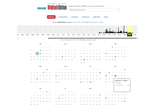Khôi phục dữ liệu từ cache webarchive - Ảnh 3.