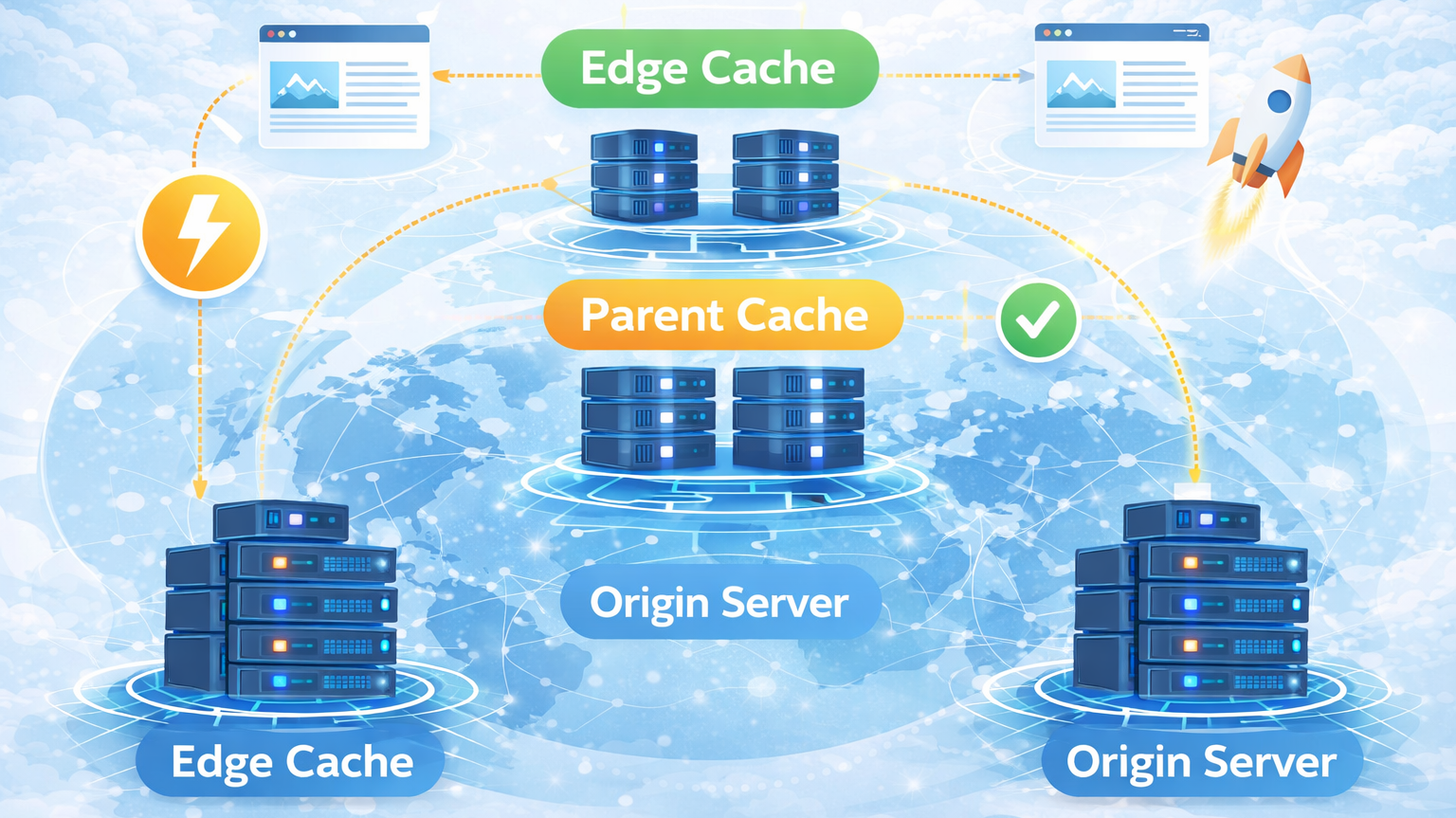 Tiered Caching là gì? Cơ chế cache phân tầng trong CDN