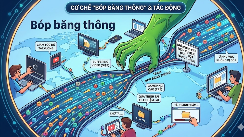 Bóp băng thông là gì? Dấu hiệu và cách khắc phục hiệu quả