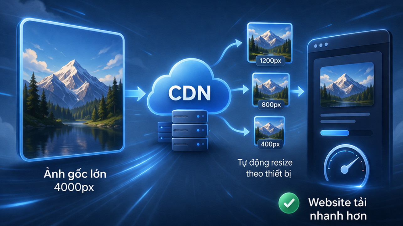 Image resizing on-the-fly là gì? Tăng tốc ảnh qua CDN