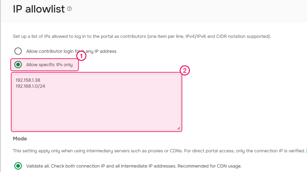 IP allowlist trên CDN