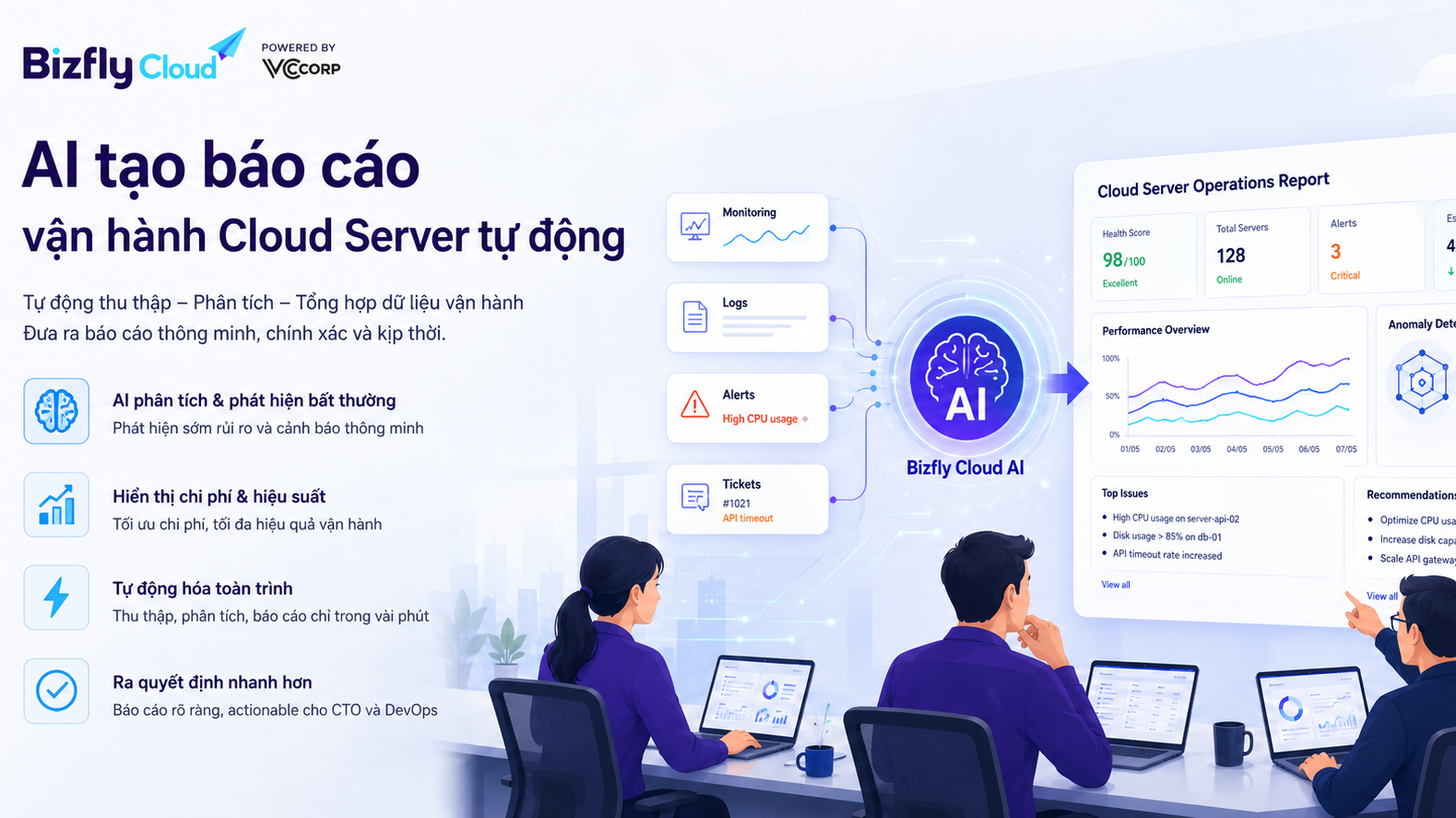 AI tạo báo cáo vận hành Cloud Server tự động cho đội DevOps