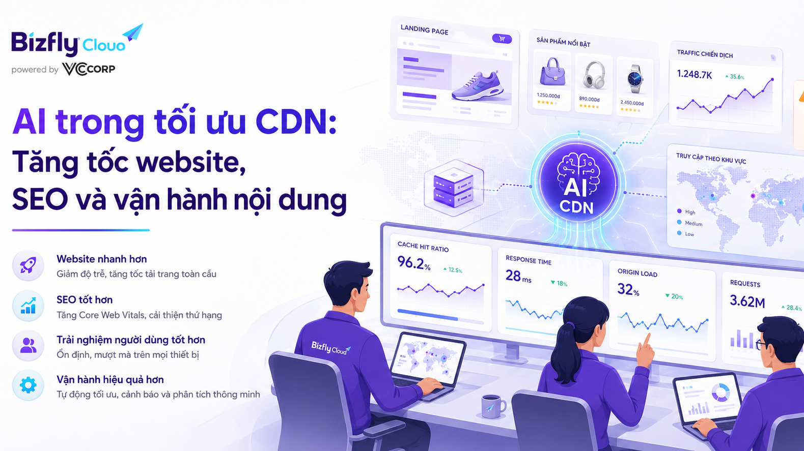 AI trong tối ưu CDN: Tăng tốc website, SEO và vận hành nội dung