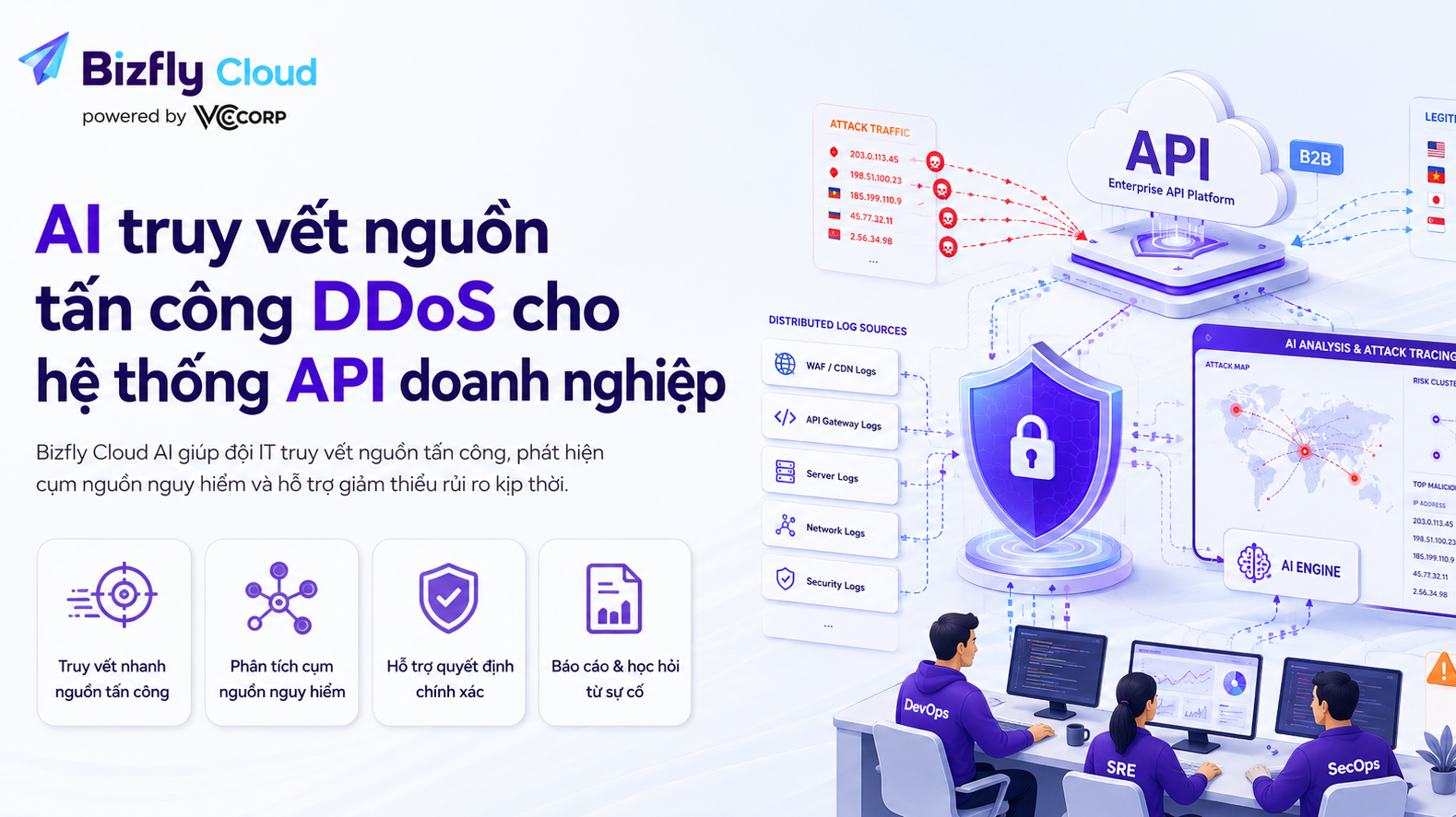 AI Truy vết nguồn tấn công DDoS cho hệ thống API doanh nghiệp 